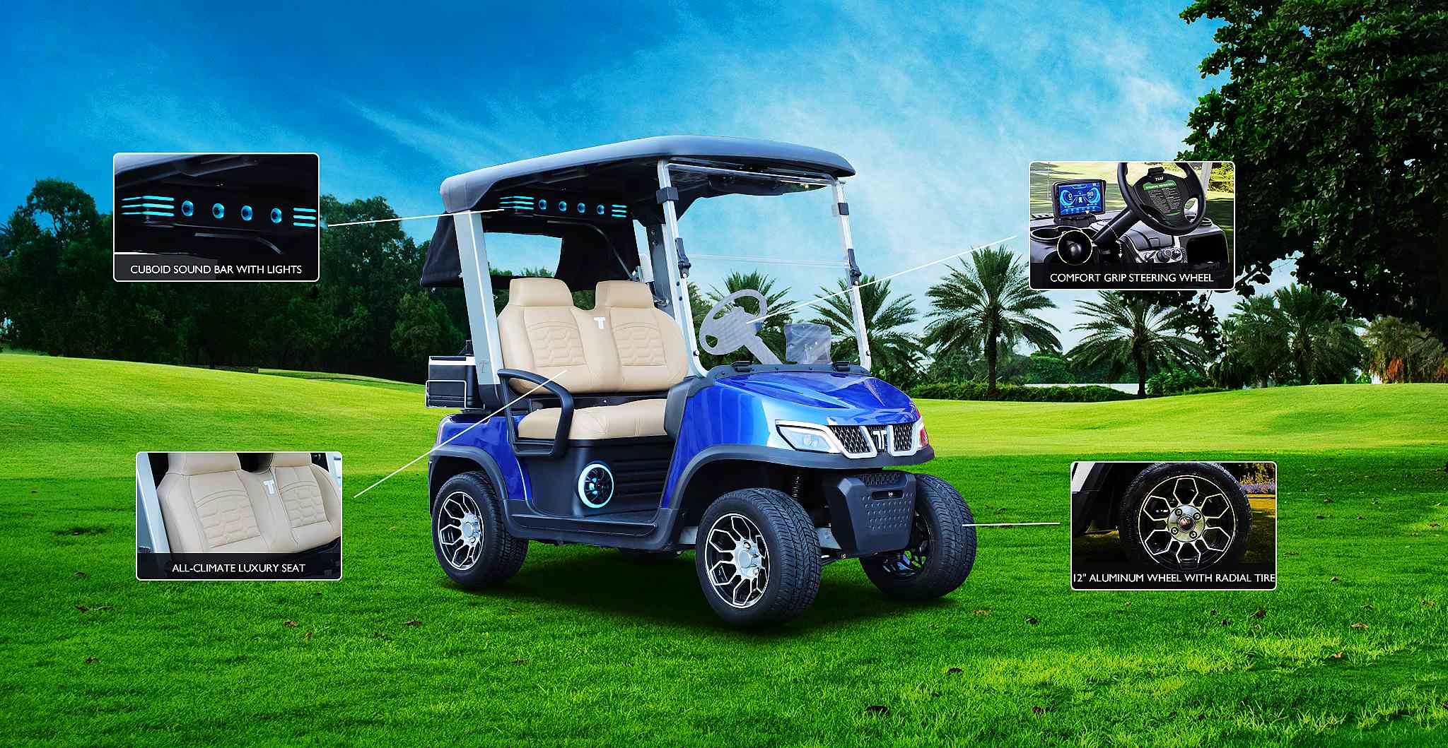 Tara Best Utility Task Vehicles Driving on Golf Course