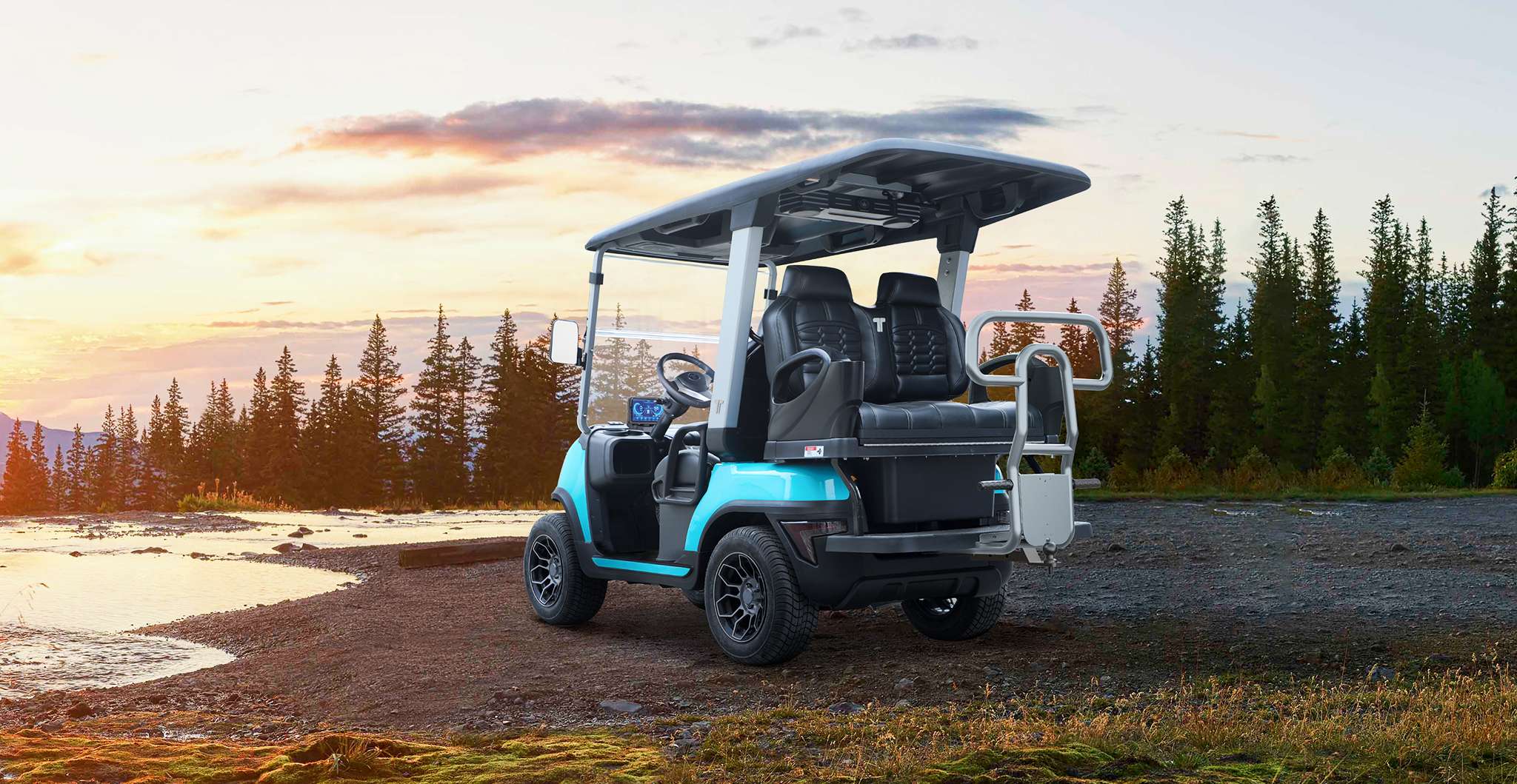 4 Wheel Electric Utility Task Vehicle by Tara on Golf Course