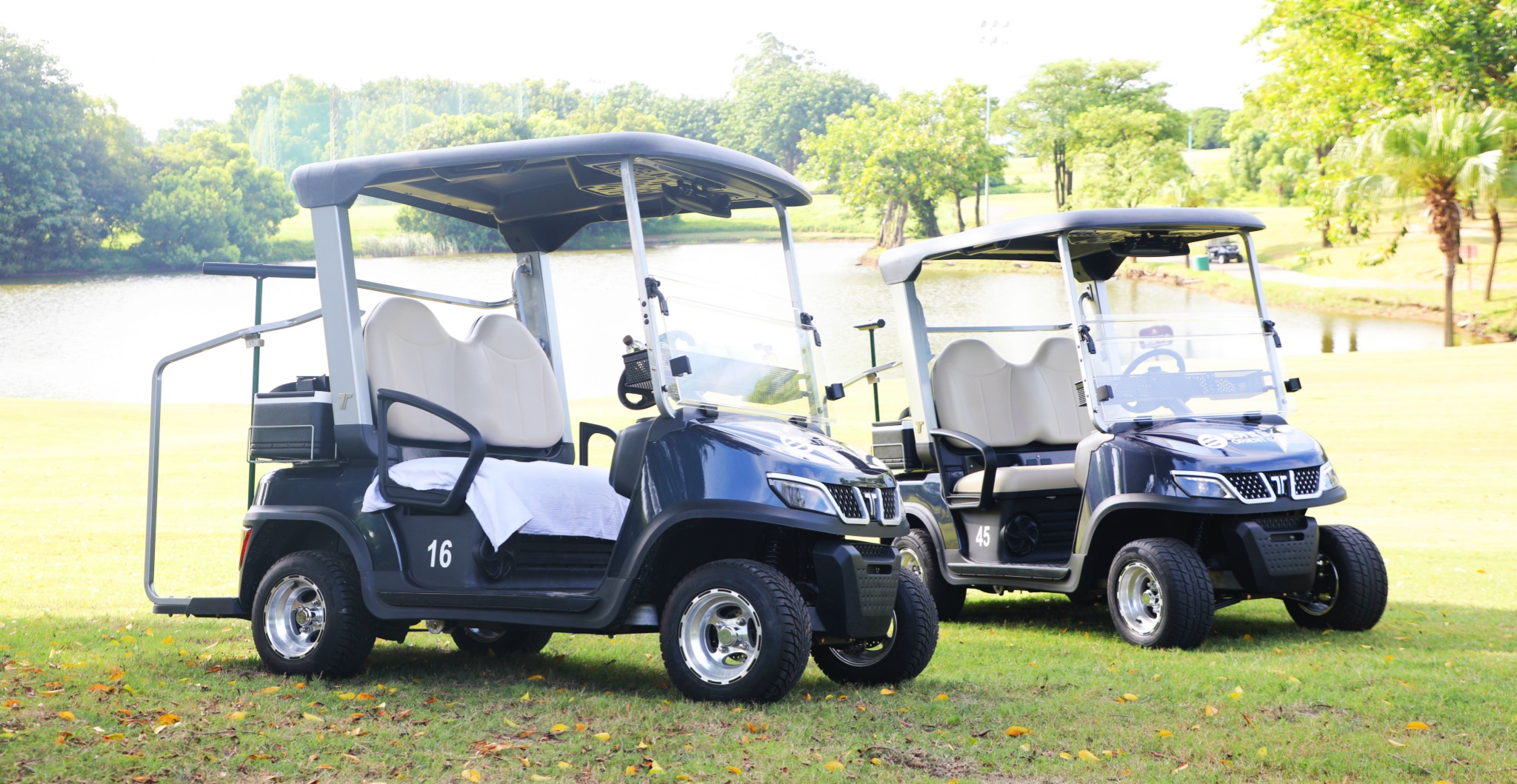 Tara Harmony Utility Task Vehicle Fleet Driving on a Golf Course