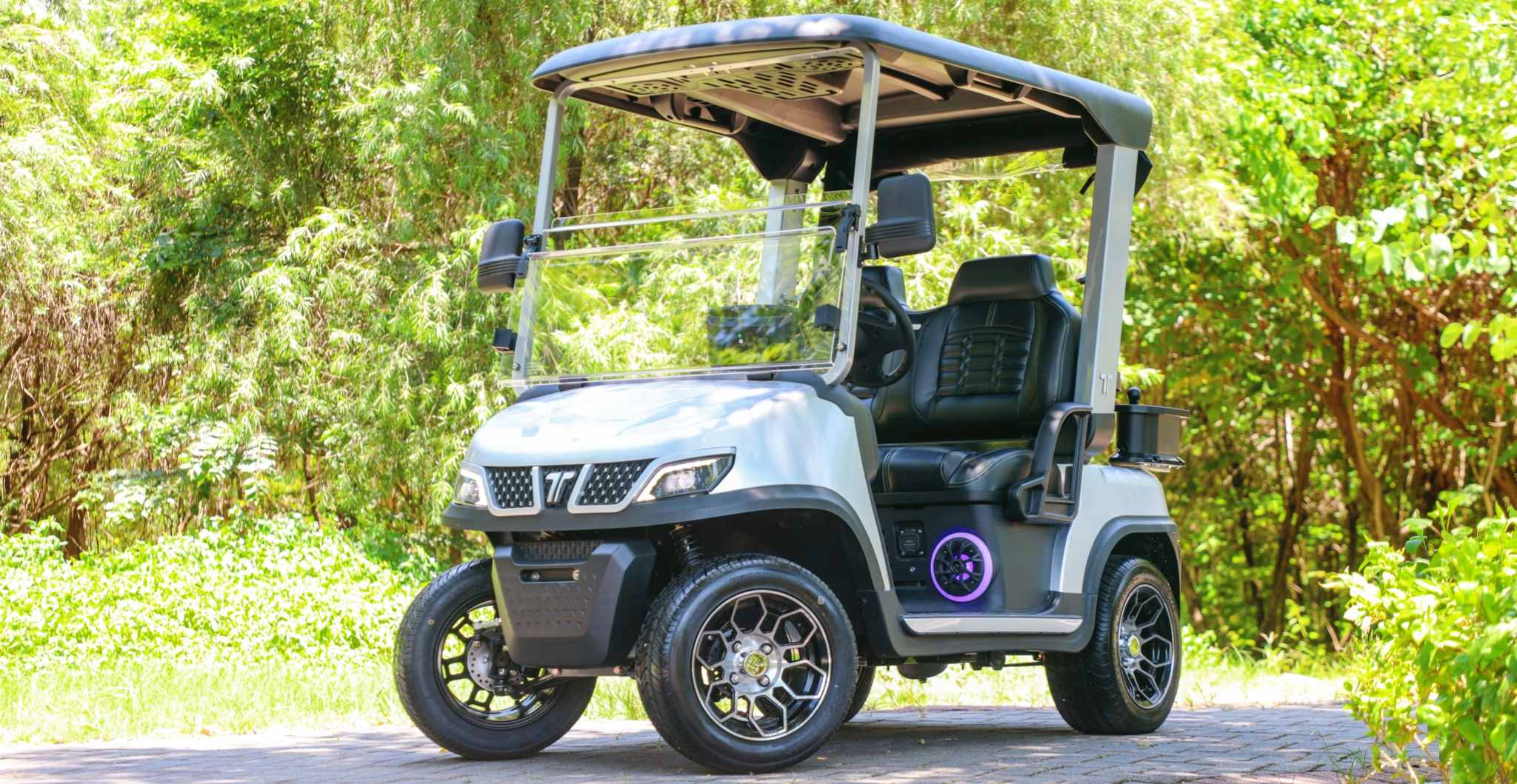 Modern Electric Golf Caddy on Course