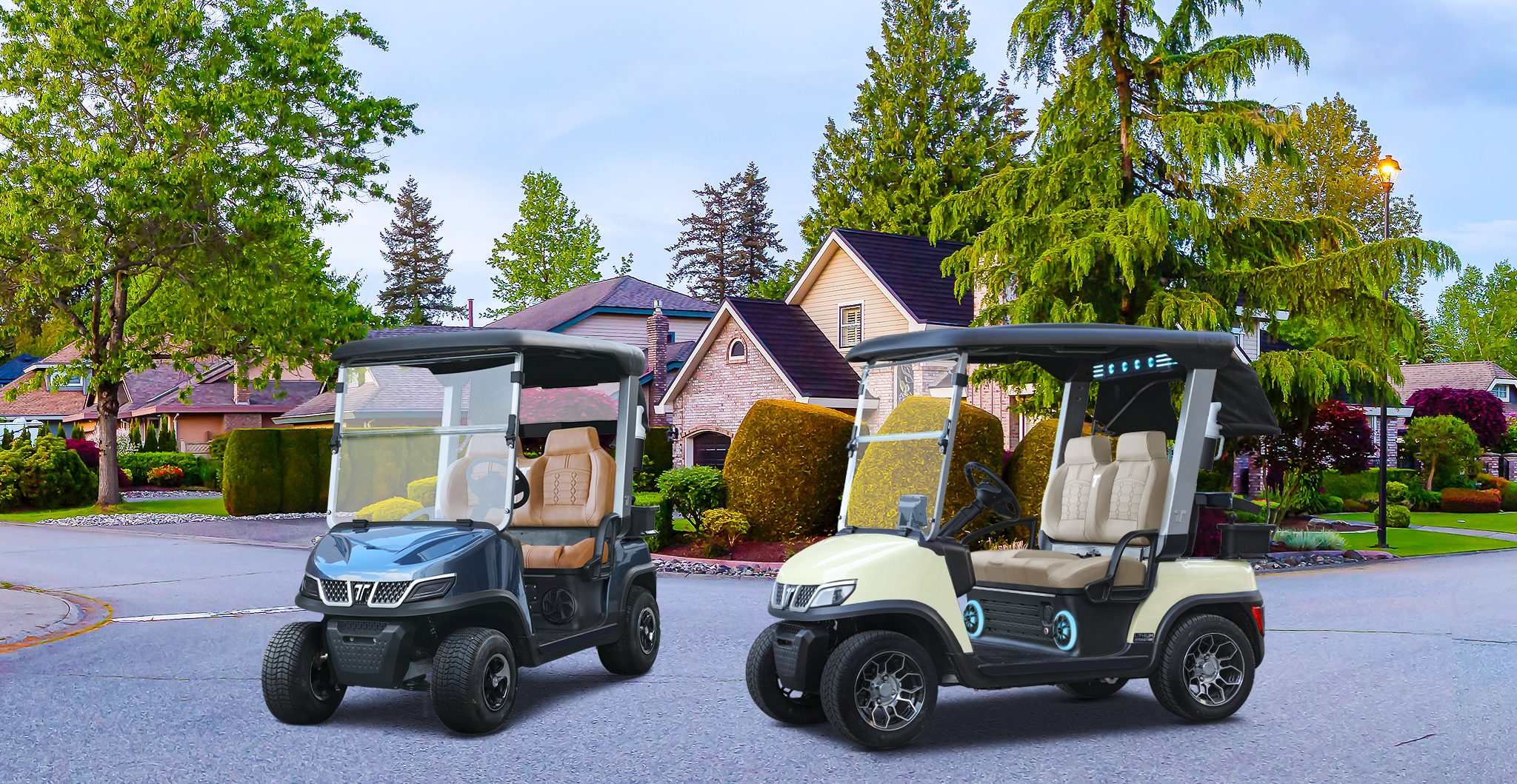 Tara Spirit Pro and Spirit Plus 2-seater electric utility task vehicles side by side