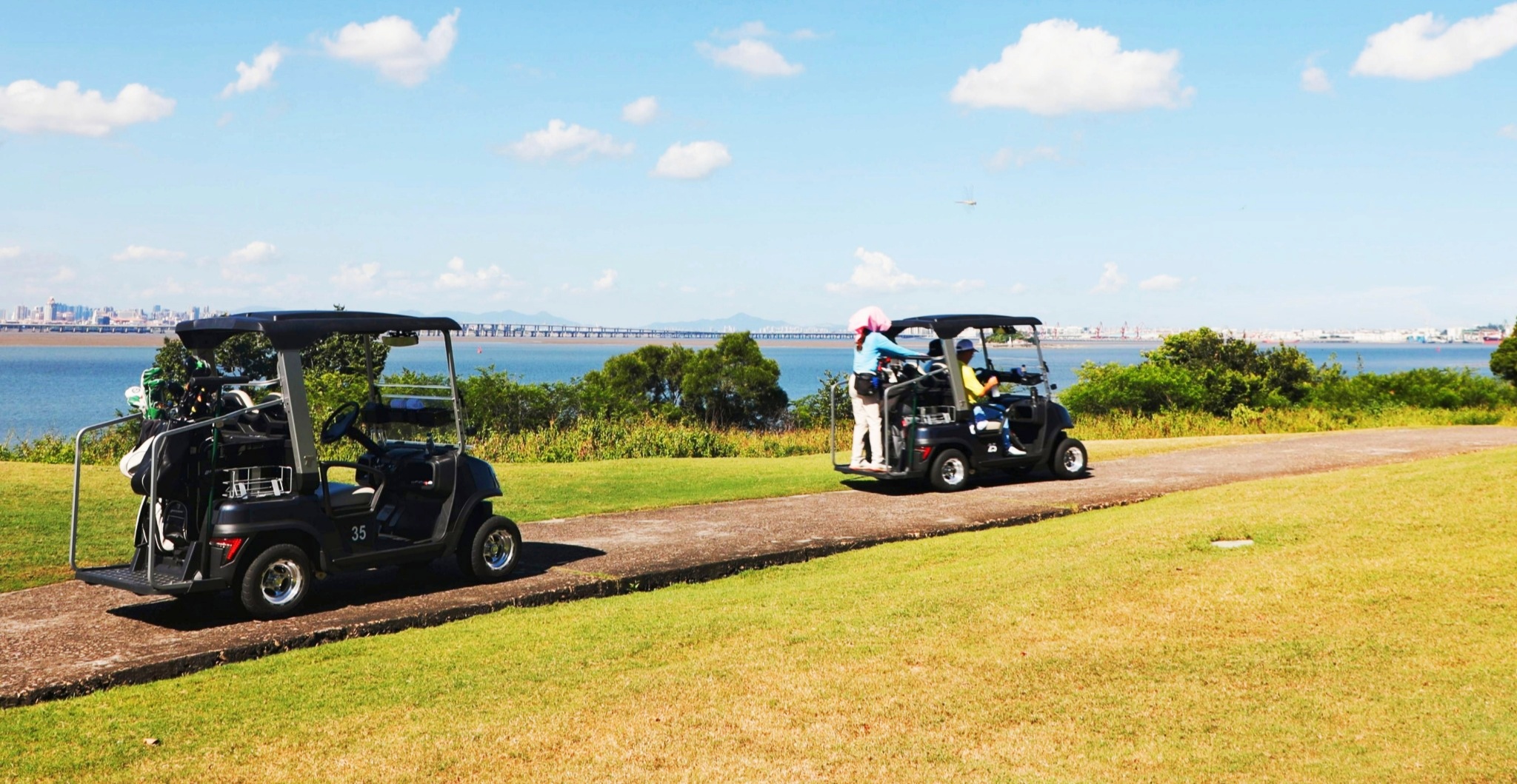 Tara Harmony Utility Task Vehicle Driving on Golf Course