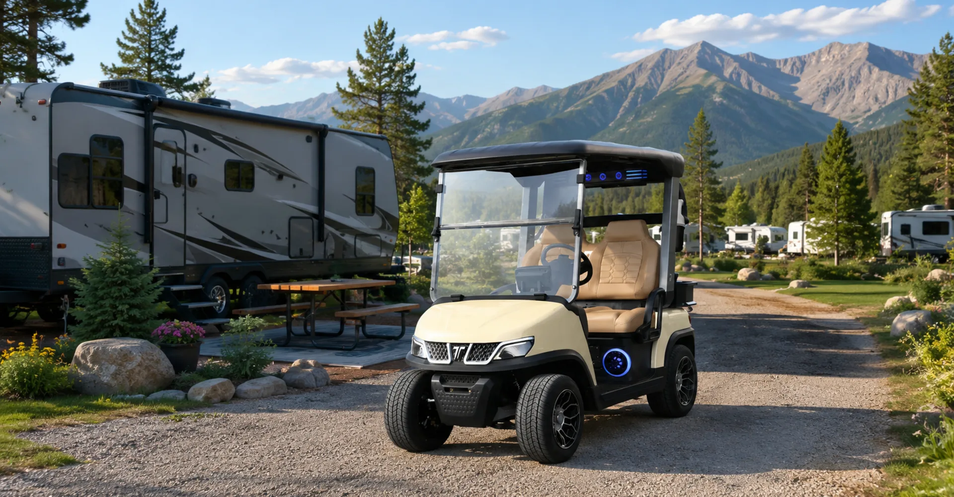 TARA utility task vehicle at an RV campground