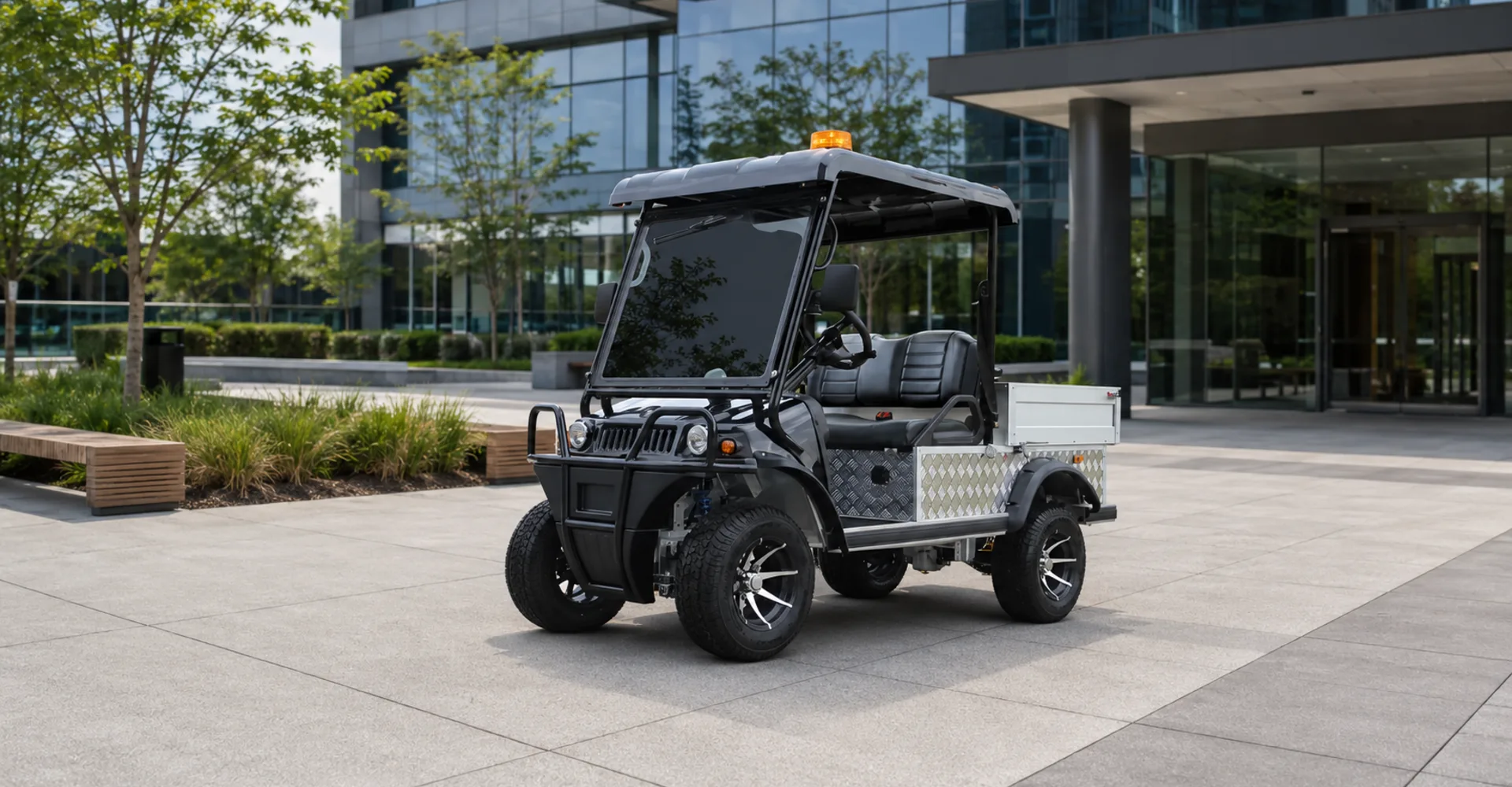 TARA utility vehicle on a business campus